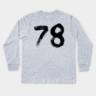 Number 78 Kids Long Sleeve T-Shirt